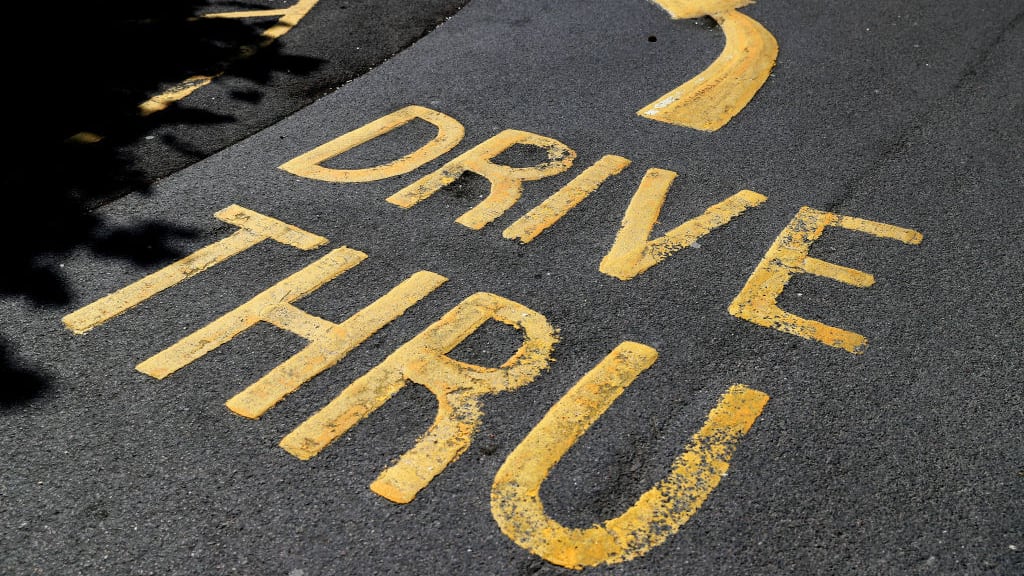 File photo. A Nebraska man died when he was pinned between the door of his vehicle and the pay counter of a McDonald's drive-thru.