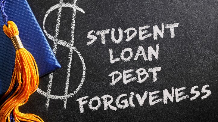 The debt forgiveness is a result of account adjustments to ensure all borrowers' payments are accounted for.