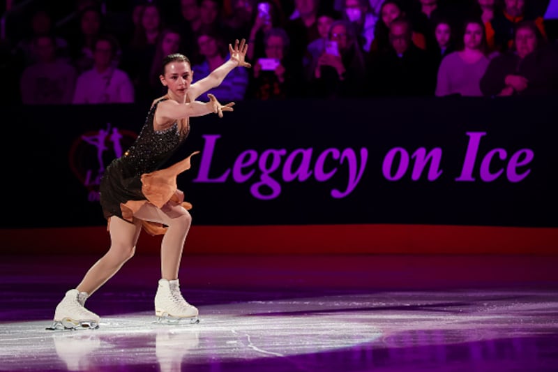 Ice skaters performing